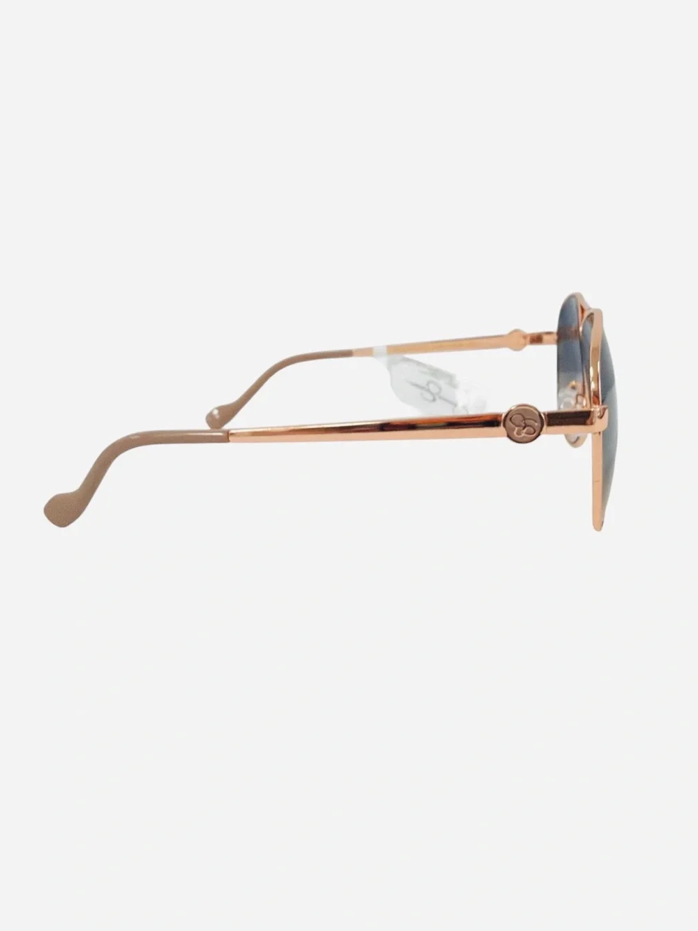 Jessica Simpson J5596 Classic Metal Aviator Sunglasses Rose Gold/Blue